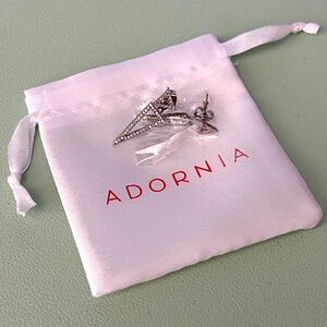 Adornia Swarovski double triangle